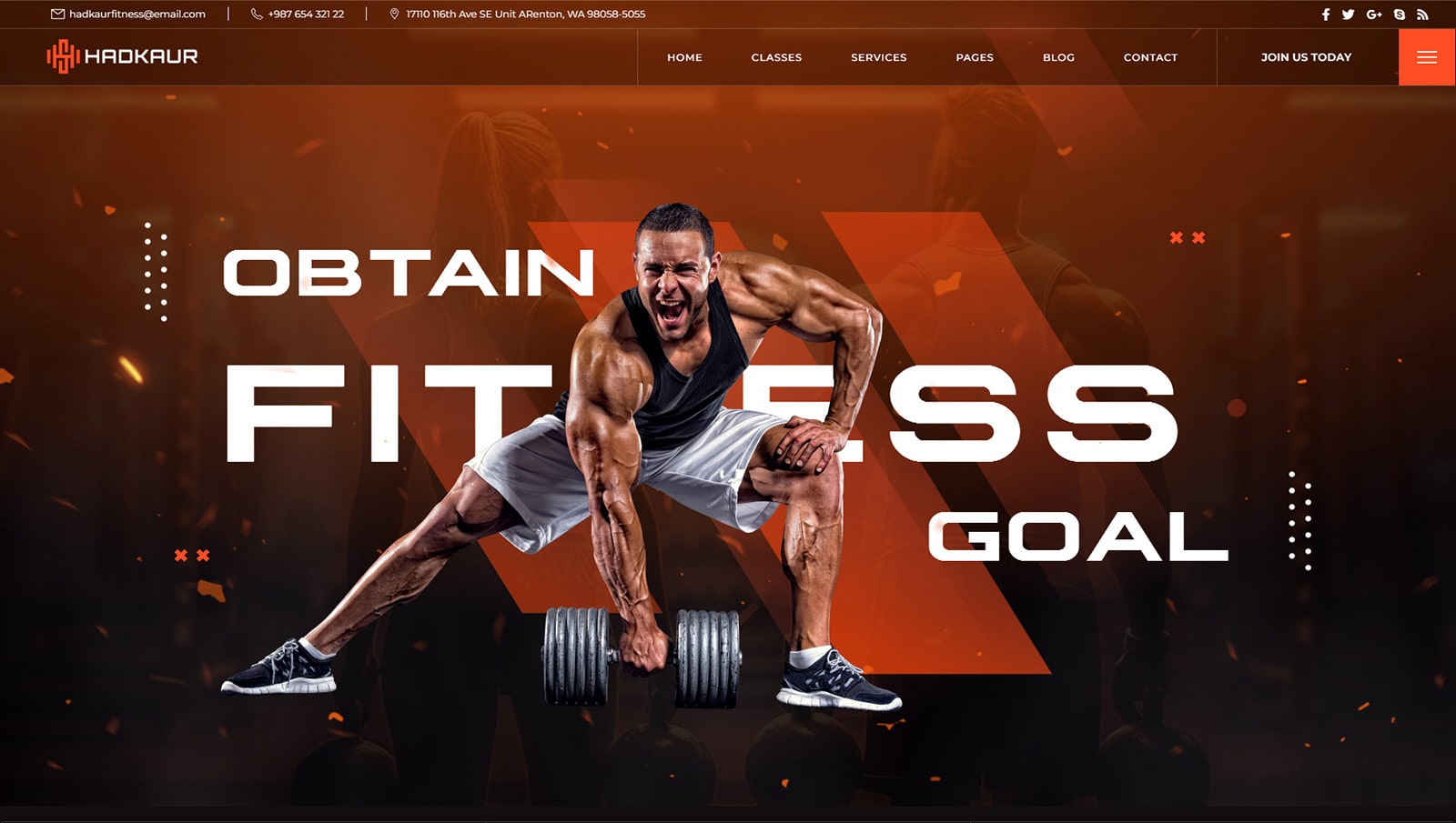 Fitness website design